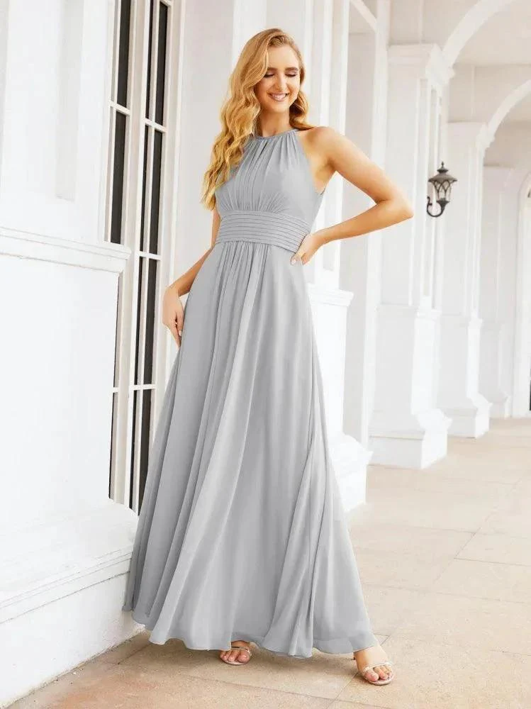 Numbersea Keyhole Bridesmaid Dresses Sleeveless Formal Evening Party Prom Gowns 28043 - Image 79