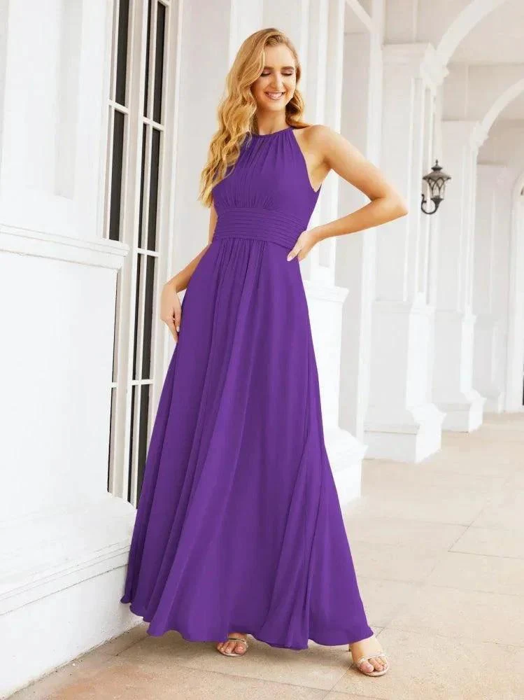Numbersea Keyhole Bridesmaid Dresses Sleeveless Formal Evening Party Prom Gowns 28043 - Image 82