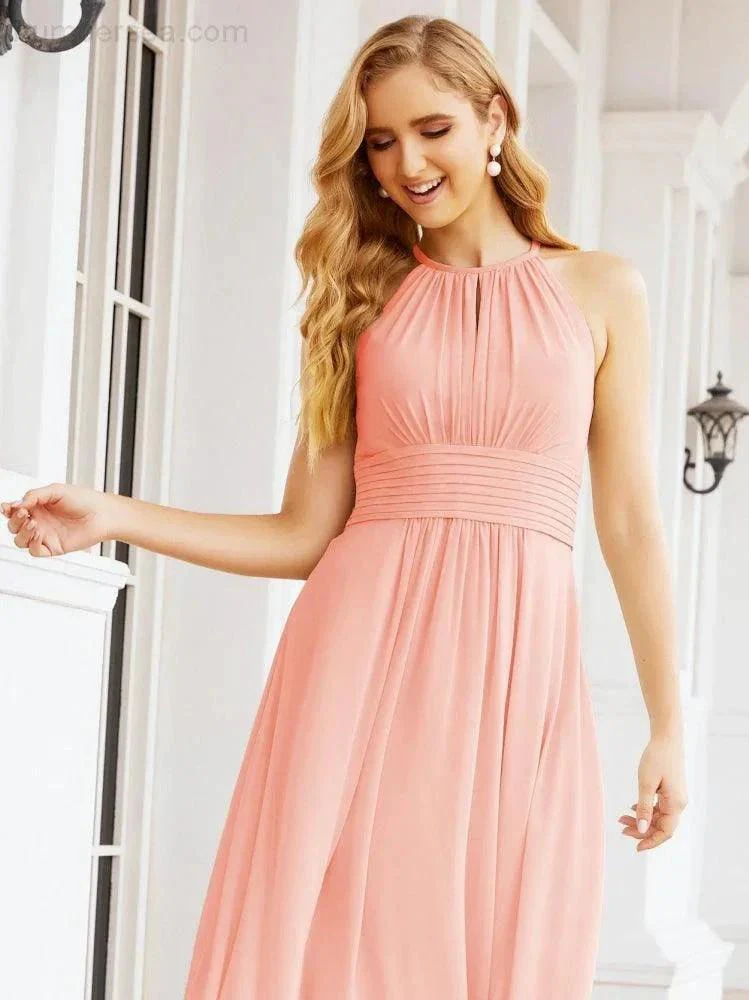 Numbersea Keyhole Bridesmaid Dresses Sleeveless Formal Evening Party Prom Gowns 28043 - Image 87