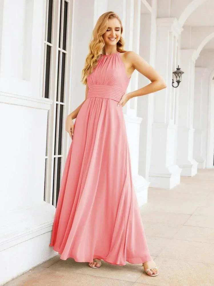 Numbersea Keyhole Bridesmaid Dresses Sleeveless Formal Evening Party Prom Gowns 28043 - Image 88