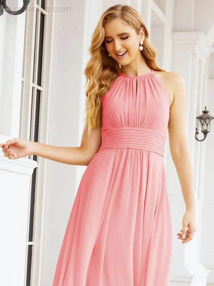 Numbersea Keyhole Bridesmaid Dresses Sleeveless Formal Evening Party Prom Gowns 28043 - Image 90