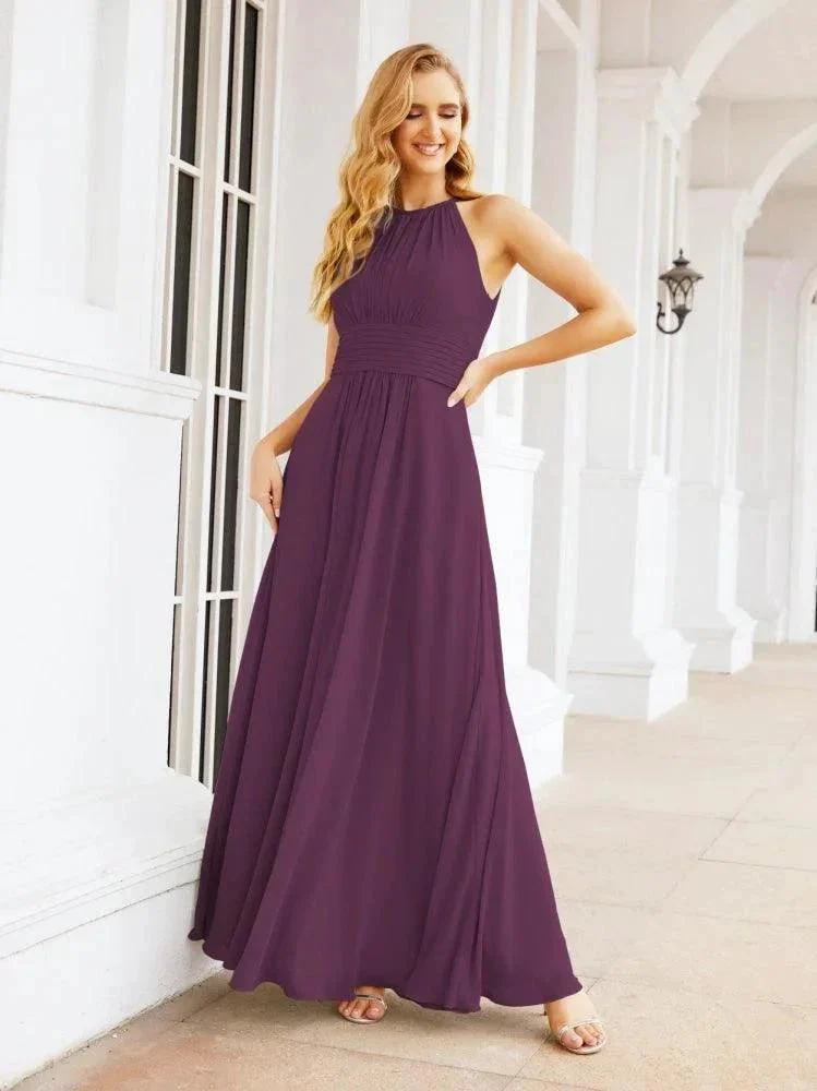 Numbersea Keyhole Bridesmaid Dresses Sleeveless Formal Evening Party Prom Gowns 28043 - Image 91