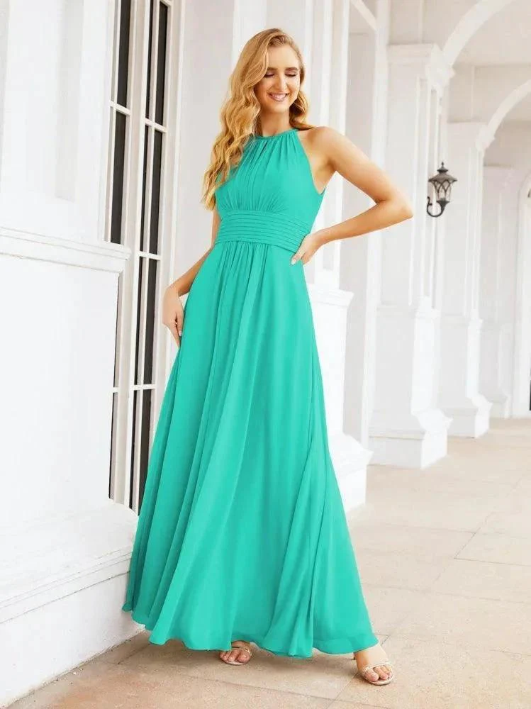 Numbersea Keyhole Bridesmaid Dresses Sleeveless Formal Evening Party Prom Gowns 28043 - Image 94