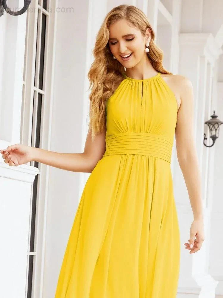 Numbersea Keyhole Bridesmaid Dresses Sleeveless Formal Evening Party Prom Gowns 28043 - Image 99