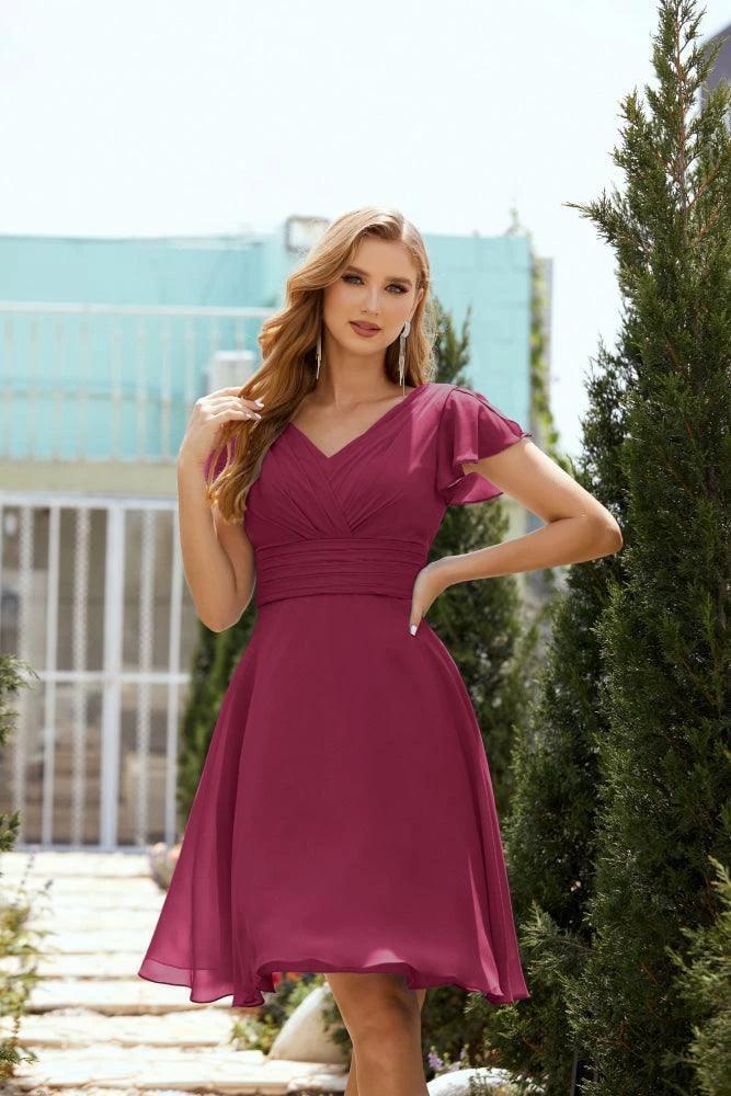 Knee Length Homecoming Dresses Formal Cocktail Prom Gown 28013 - Image 100