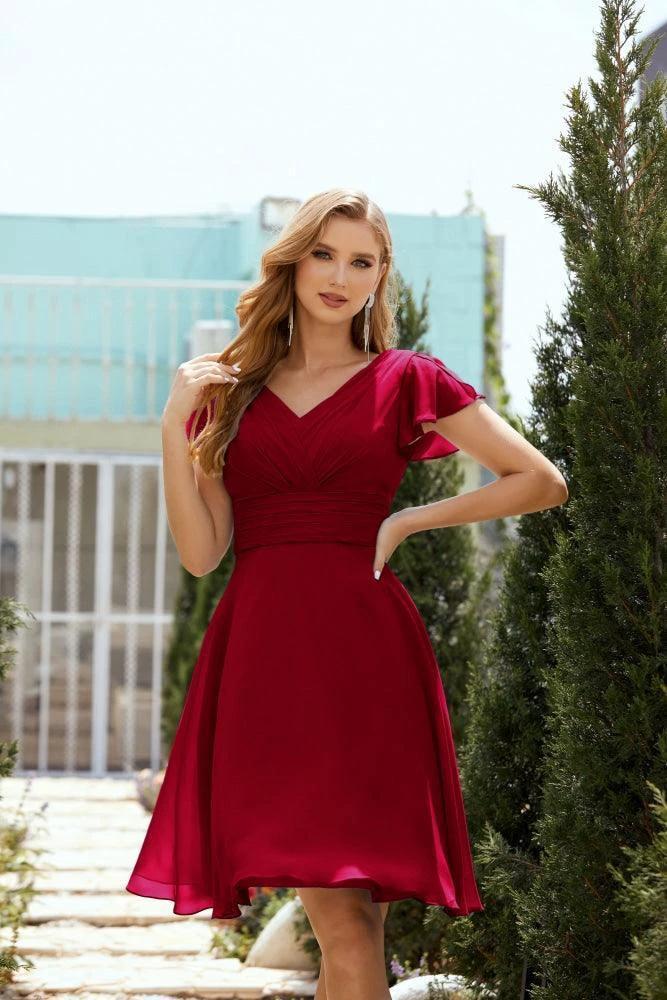 Knee Length Homecoming Dresses Formal Cocktail Prom Gown 28013 - Image 121
