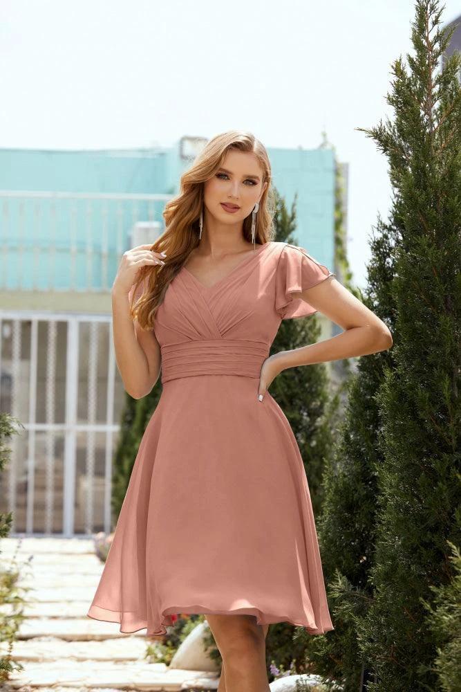 Knee Length Homecoming Dresses Formal Cocktail Prom Gown 28013 - Image 16