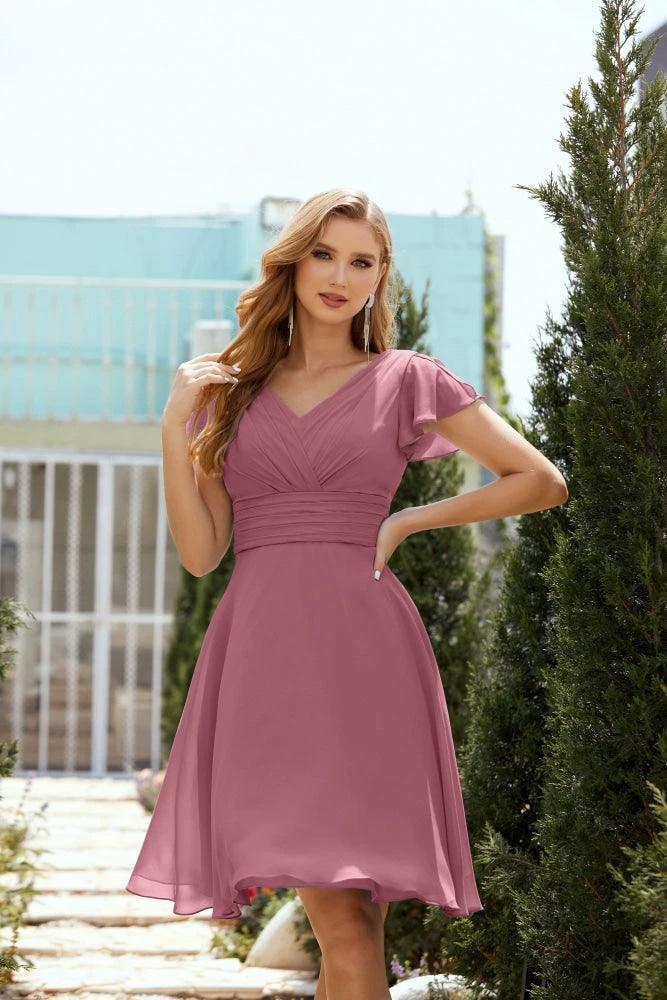 Knee Length Homecoming Dresses Formal Cocktail Prom Gown 28013 - Image 31
