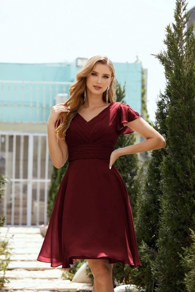 Knee Length Homecoming Dresses Formal Cocktail Prom Gown 28013 - Image 34