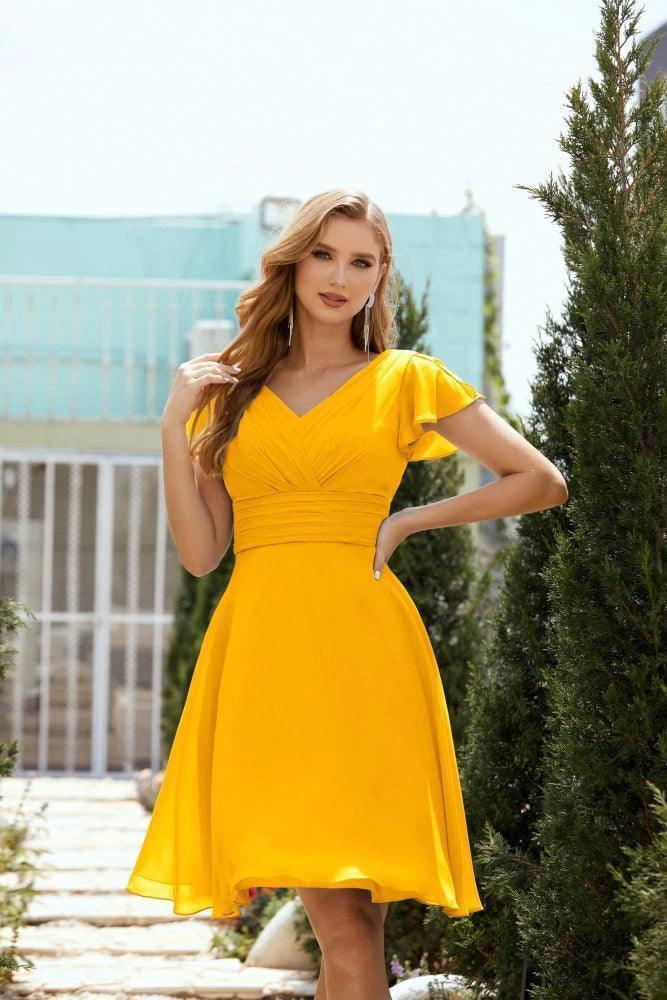 Knee Length Homecoming Dresses Formal Cocktail Prom Gown 28013 - Image 4