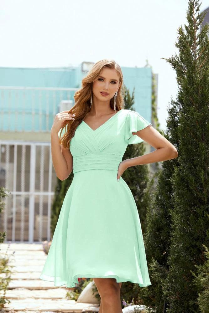 Knee Length Homecoming Dresses Formal Cocktail Prom Gown 28013 - Image 64