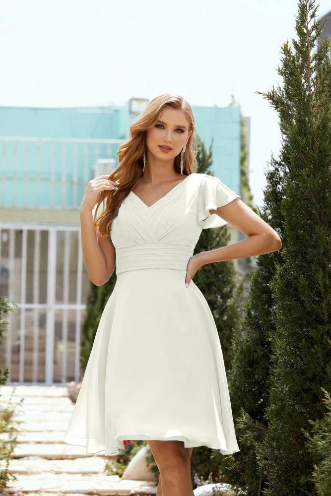Knee Length Homecoming Dresses Formal Cocktail Prom Gown 28013 - Image 76