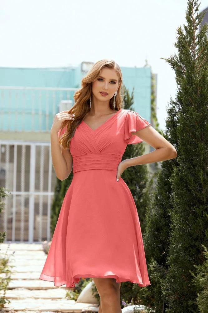 Knee Length Homecoming Dresses Formal Cocktail Prom Gown 28013 - Image 88