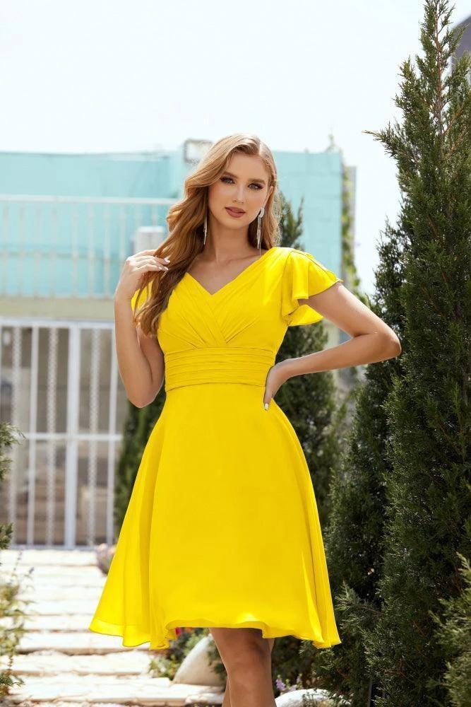 Knee Length Homecoming Dresses Formal Cocktail Prom Gown 28013 - Image 97