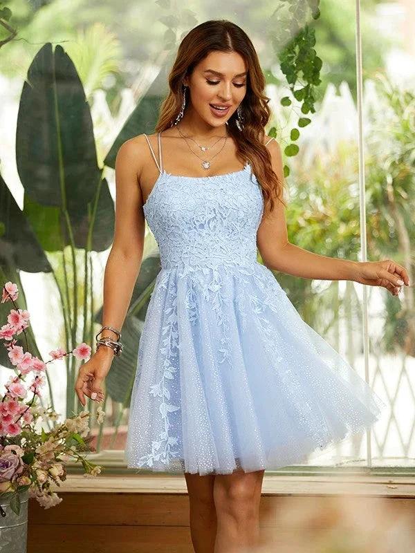 Knee Length Homecoming Dresses with Pockets Mini Dresses SYH49 - Image 3