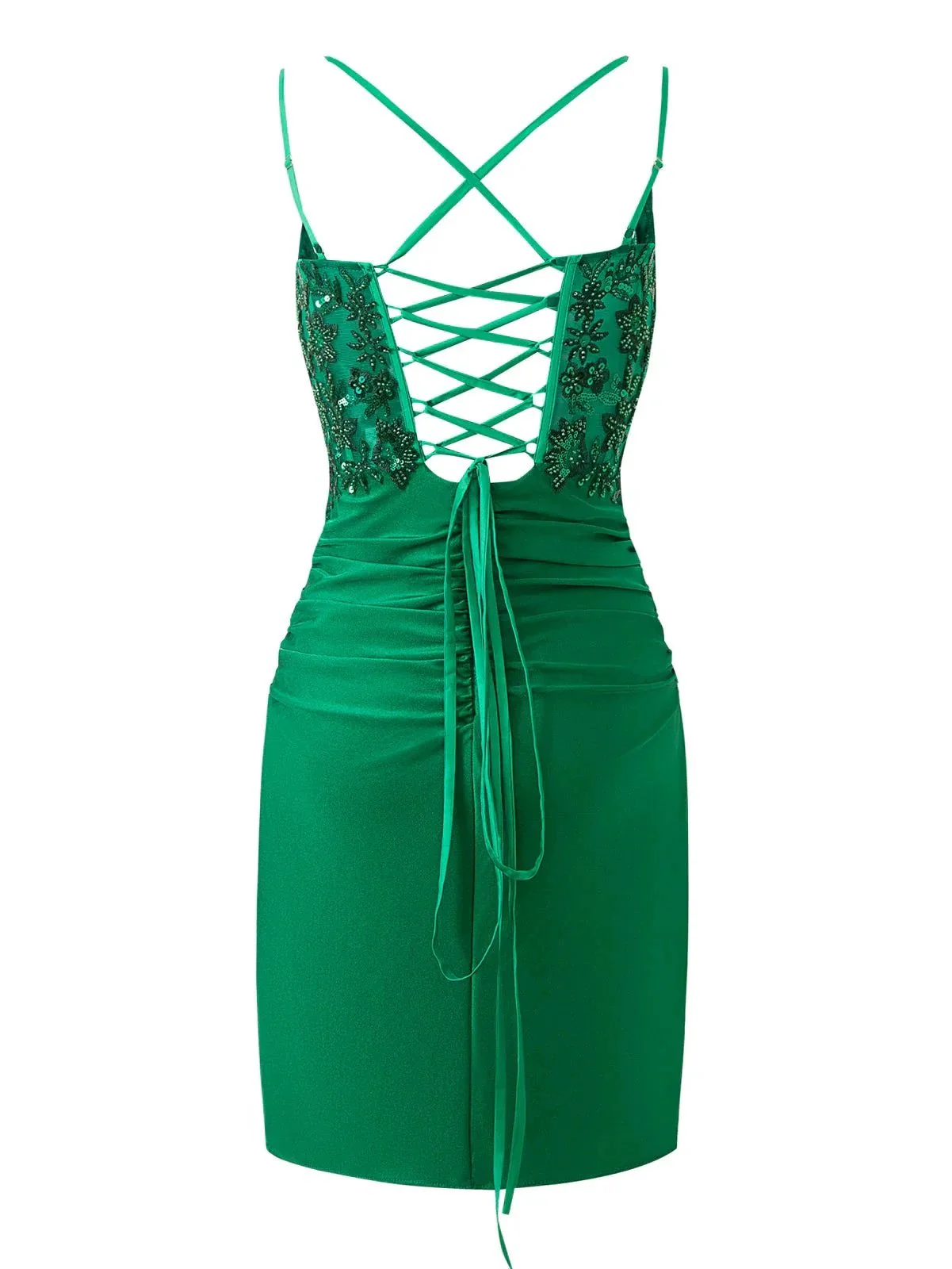Royal Blue Sheath Short Spaghetti Strap Jersey Homecoming Dress - Image 2