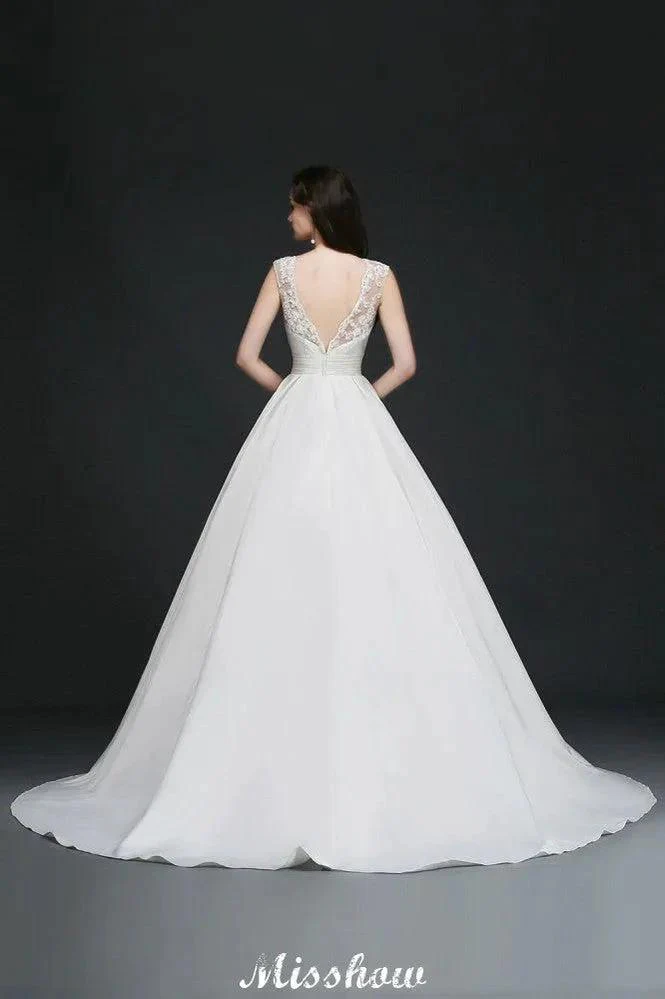 Lace A-line Jewel Delicate Wedding Dress - Image 2