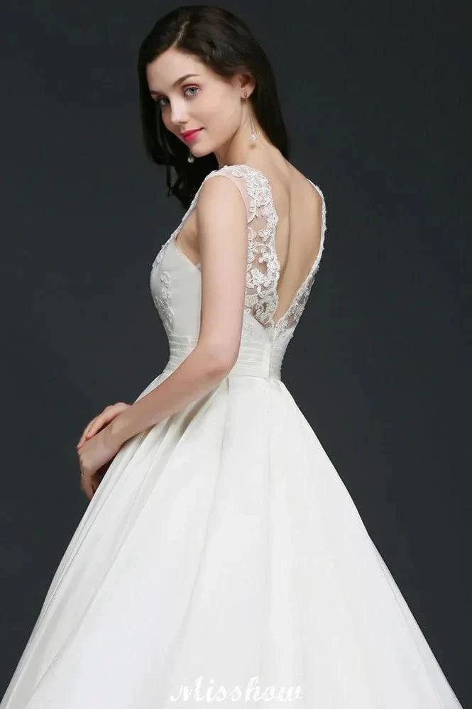 Lace A-line Jewel Delicate Wedding Dress - Image 5