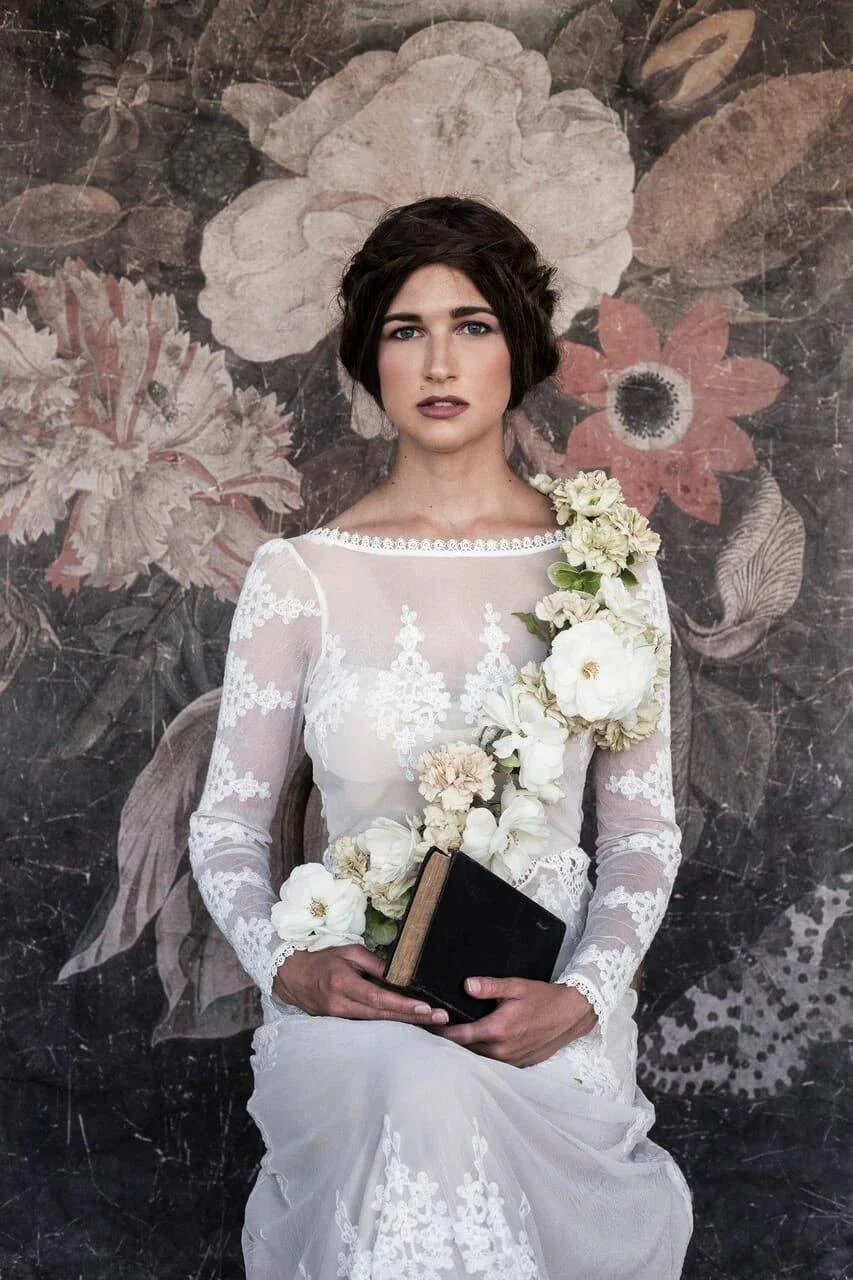 Lace Long Sleeve Backless Boho Wedding Gowns Rustic Wedding Dress WD515 - Image 5
