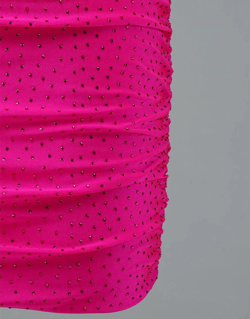 Lace Up Spaghetti Straps Short Homecoming Dress Hot Pink Party Dress PD437 - Image 6