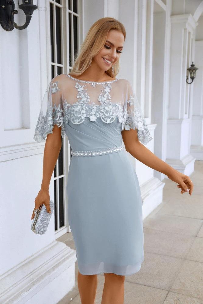Ladies Chiffon Shawl Minimalist Lace Bridesmaid Evening Dresses Wedding Party Evening Dresses 28113 - Image 2