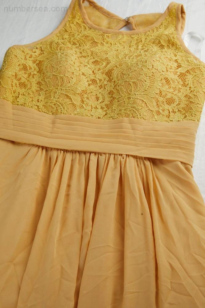 Ladies Lace Chiffon Round Neck Sleeveless Floor Length Bridesmaid Prom Evening Dress Wedding Party Beach 28106 - Image 6
