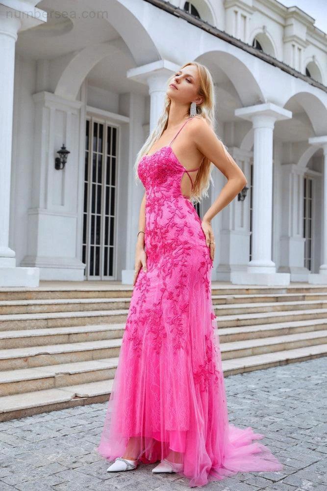Ladies Spaghetti Strap Sequin V Neck Mermaid Long Bridesmaid Dress Prom Wedding Party Evening Dress 28086 - Image 3