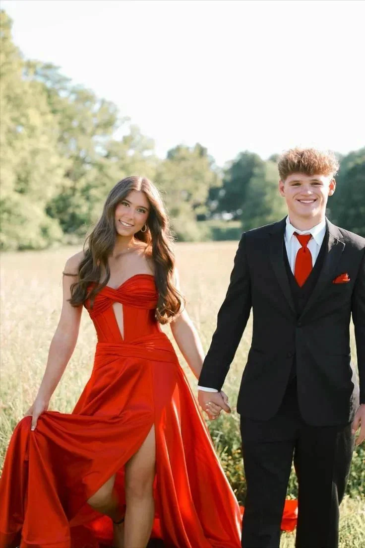 Leif |  A Line Sweetheart Royal Blue Keyhole Long Prom Dress - Image 5