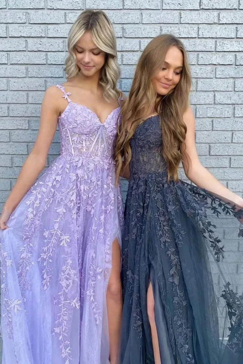 Mariana |A-line Sweetheart Lace Tulle Prom Dress with Slit - Image 5