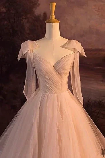 Light Pink Tulle Sequins tiered Prom Dress Evening Dress Y8389 - Image 2
