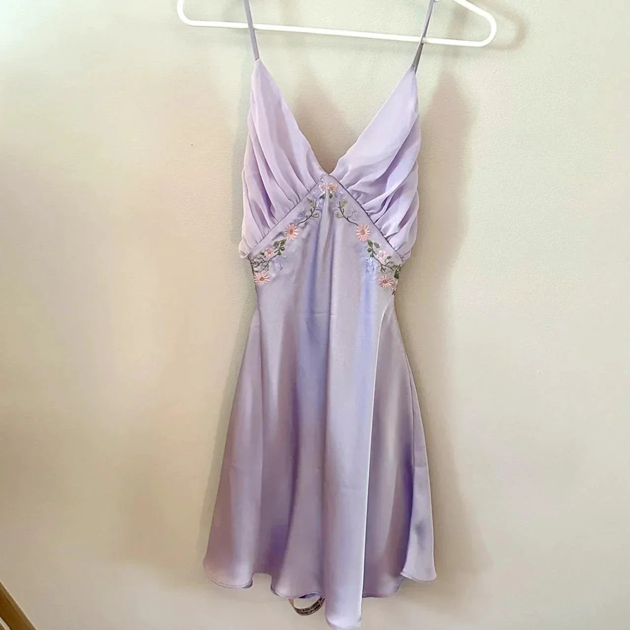 Light Purple V Neck Homecoming Dress Sexy Party Dress Y2971 - Image 3