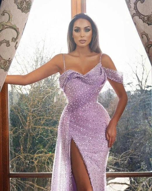 Lilac Prom Dresses Long Glitter | Evening Dresses - Image 2