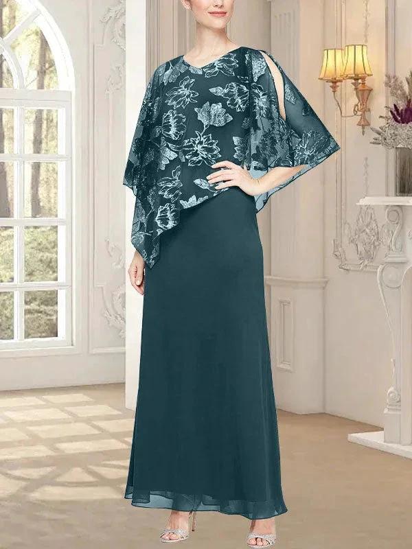 Long Glitter Mesh Dress with Novelty Asymmetric Overlay Bodice - Image 26