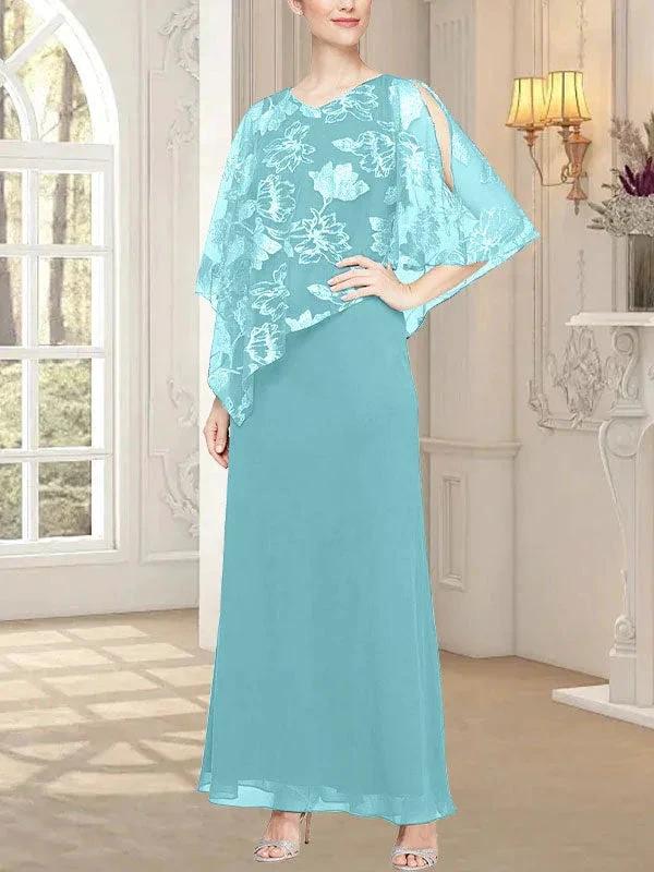 Long Glitter Mesh Dress with Novelty Asymmetric Overlay Bodice - Image 3