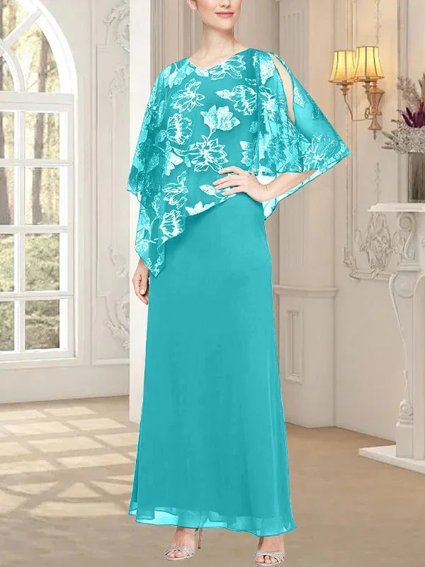 Long Glitter Mesh Dress with Novelty Asymmetric Overlay Bodice - Image 35