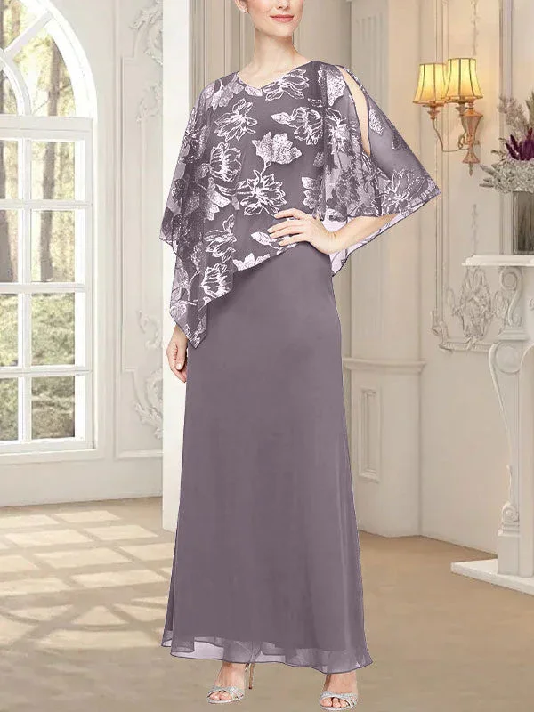 Long Glitter Mesh Dress with Novelty Asymmetric Overlay Bodice - Image 38