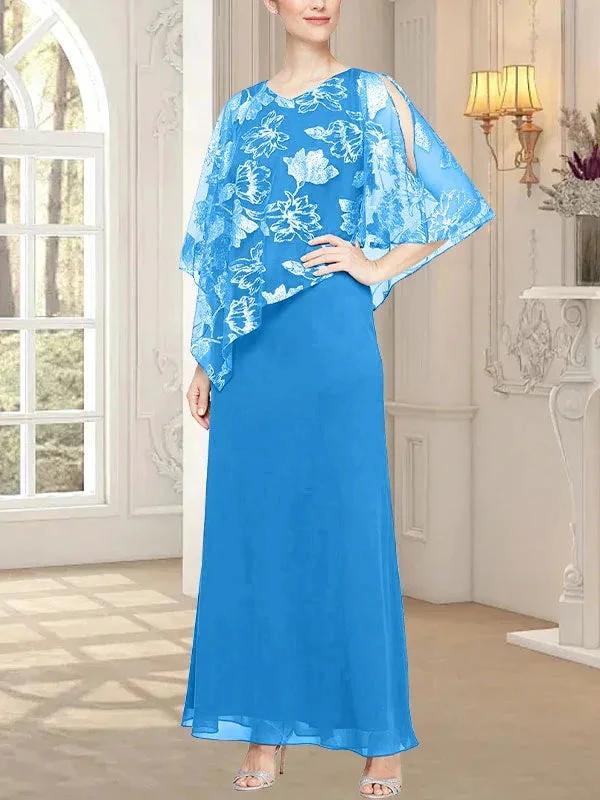 Long Glitter Mesh Dress with Novelty Asymmetric Overlay Bodice - Image 5