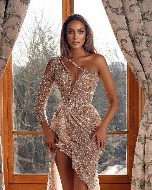 Long glitter prom dresses | Evening wear party dresses - Image 2