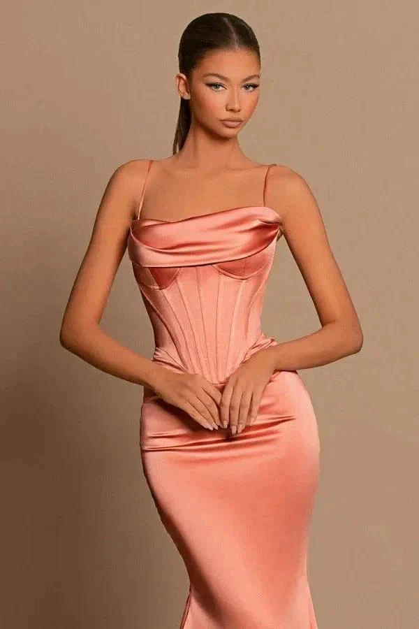 Long Mermaid Strapless Spaghetti Straps Formal Prom Dresses - Image 2