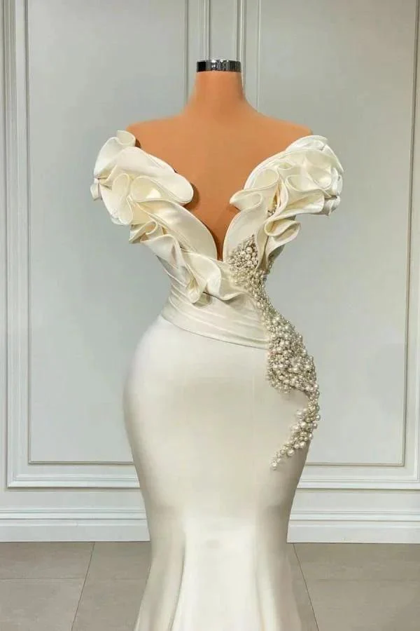 Long Mermaid Sweetheart Satin Prom Dress - Image 3