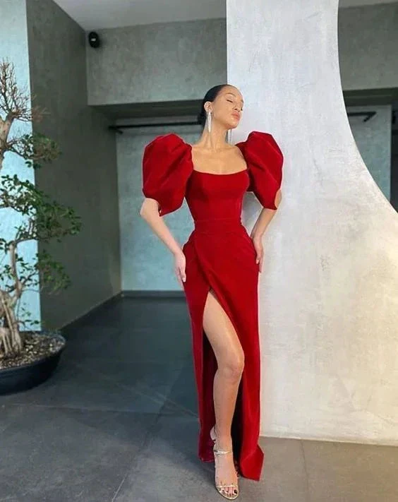 Long Red Prom Dresses, Formal Evening Dress Y4116 - Image 2