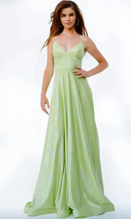 Long Shimmer Pink Prom Dress SYP81 - Image 4