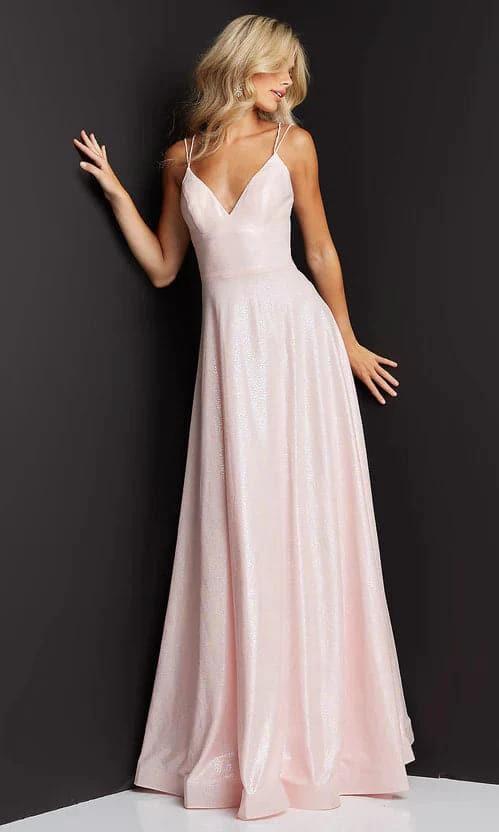Long Shimmer Pink Prom Dress SYP81 - Image 6