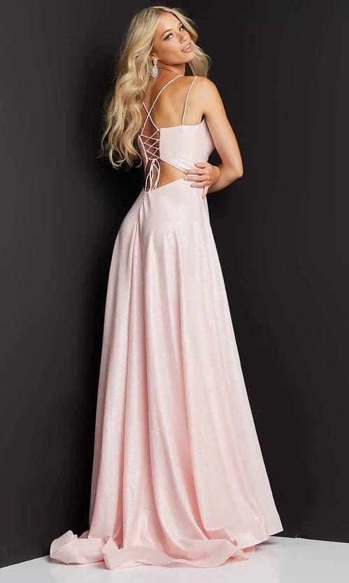 Long Shimmer Pink Prom Dress SYP81 - Image 7