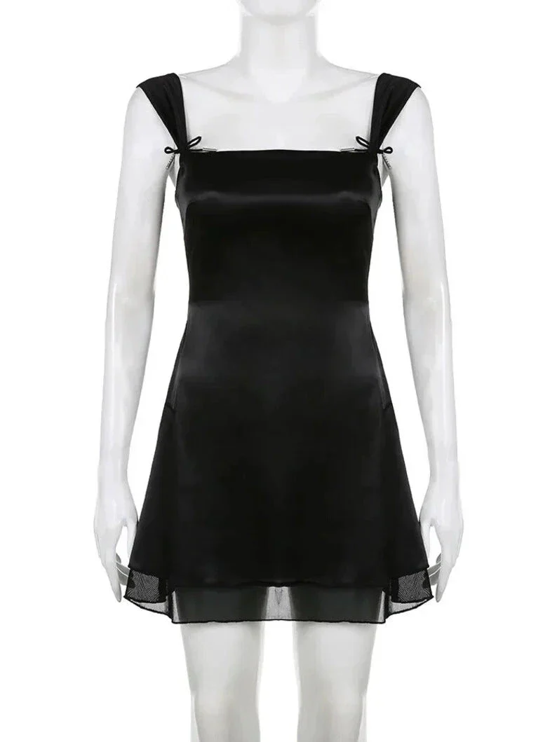 Lovely Black Straps A-line Homecoming Dress Y4035 - Image 3