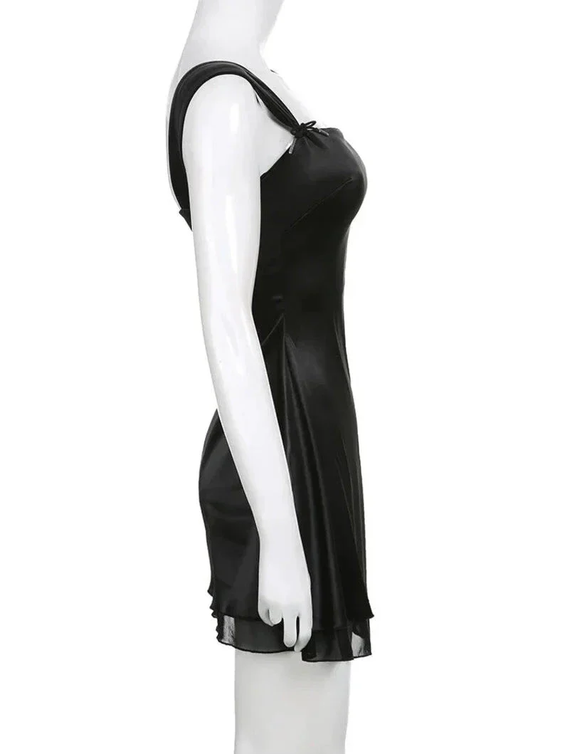Lovely Black Straps A-line Homecoming Dress Y4035 - Image 4