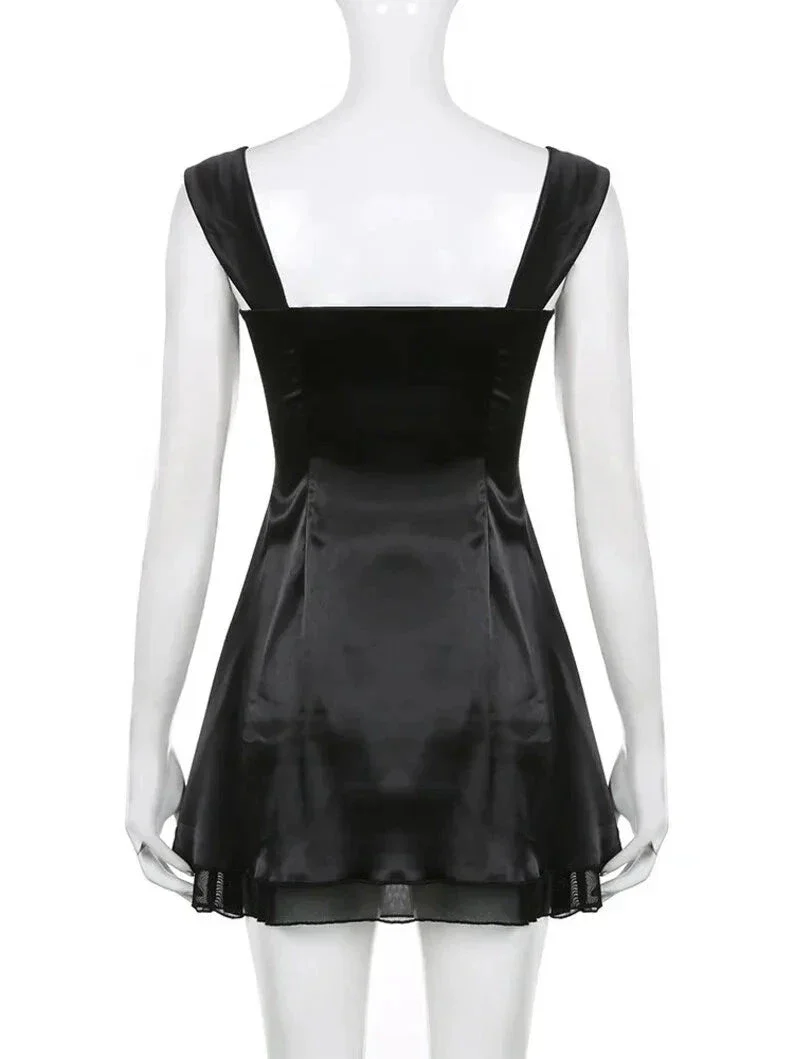 Lovely Black Straps A-line Homecoming Dress Y4035 - Image 5