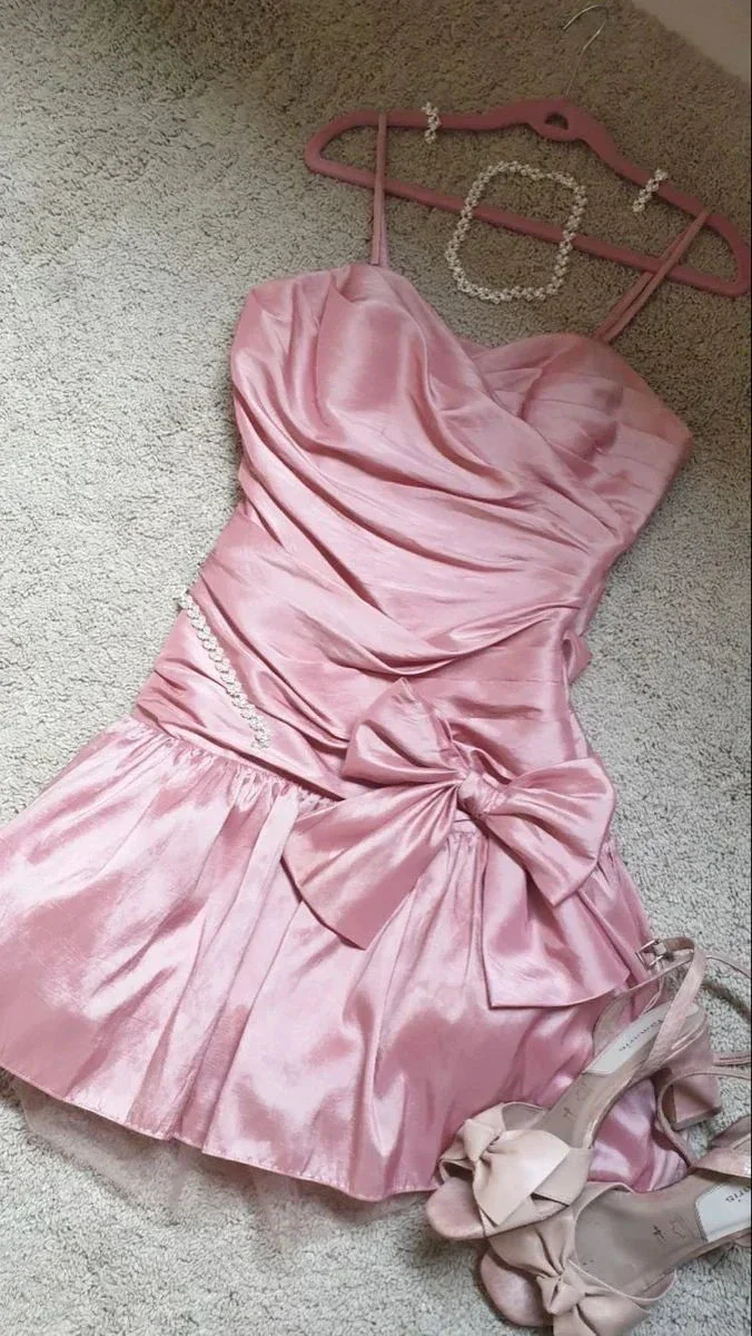 Lovely Pink Homecoming Dress Pink Party Dress Y2352 - Image 2