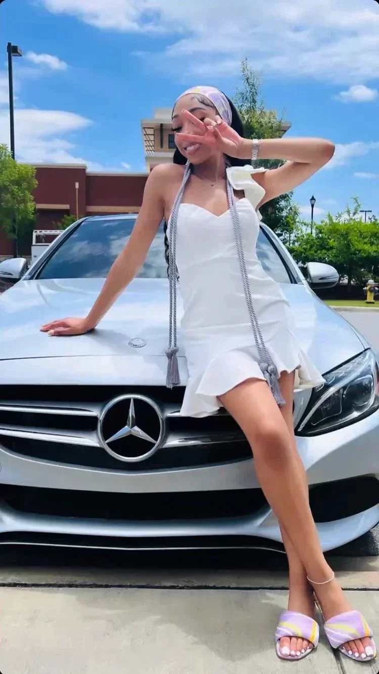 Lovely White Homecoming Dress with Ruffle Hem White Cocktail Dress Y2155 - Image 2