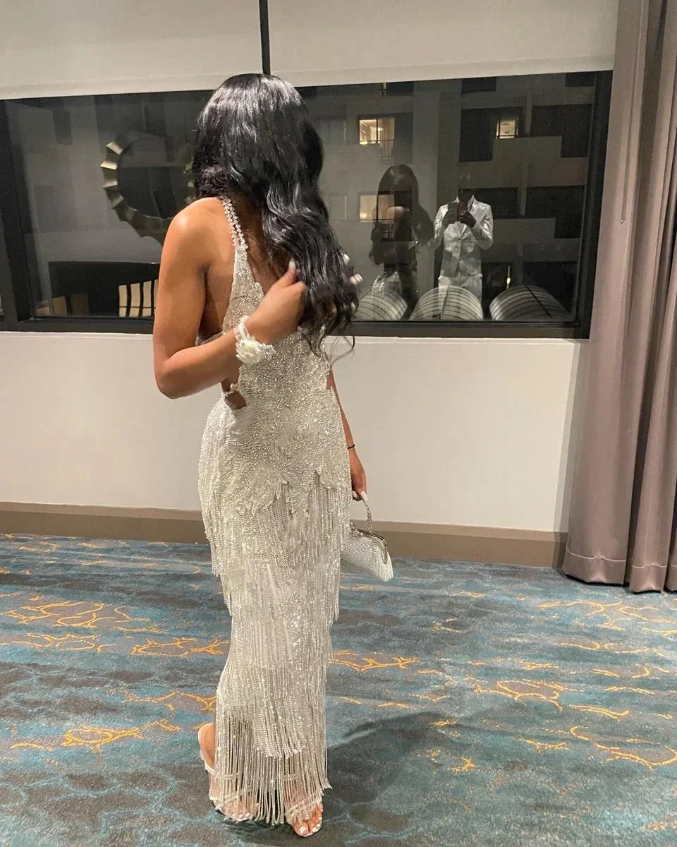 Luxurious Mermaid Sleeveless Evening Dress Glam Dress Y5903 - Image 2